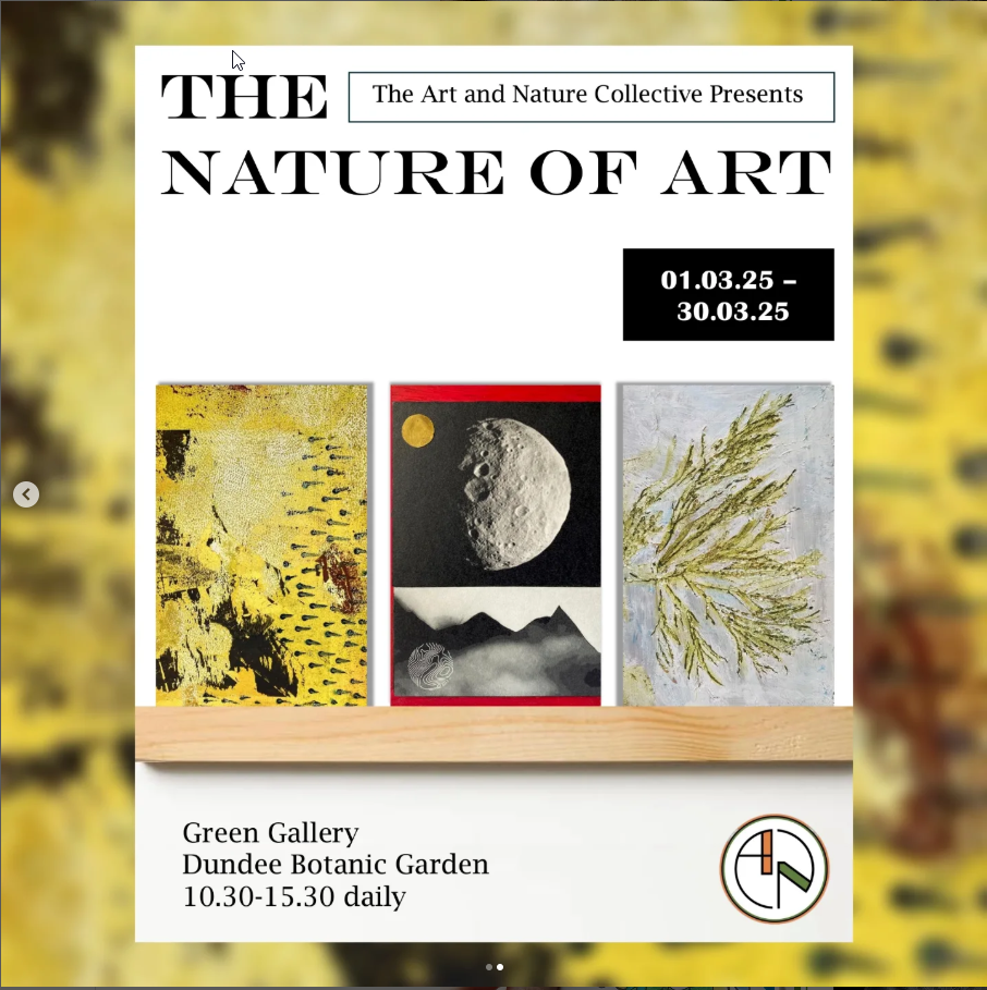 A flier for The Art and Nature Collective's  The Nature of Art Exhibition